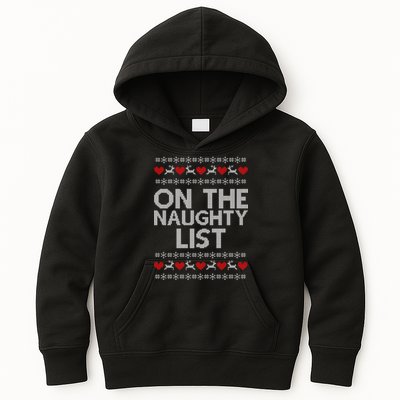 On The Naughty List Ugly Christmas Kids Hoodie