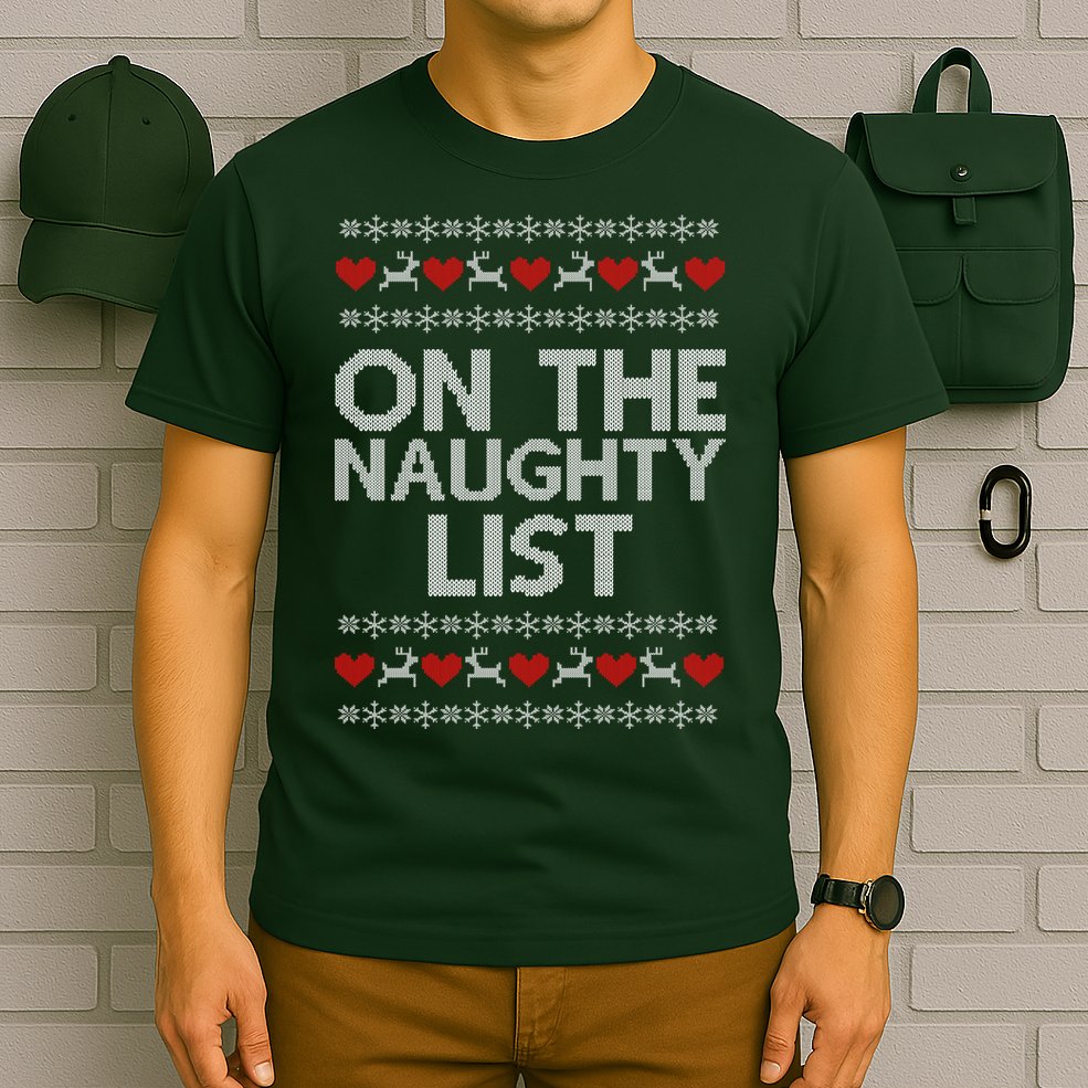 On The Naughty List Ugly Christmas T-Shirt