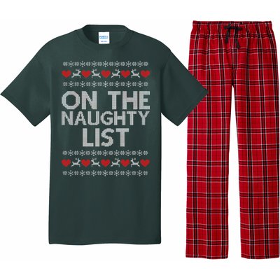 On The Naughty List Ugly Christmas Pajama Set