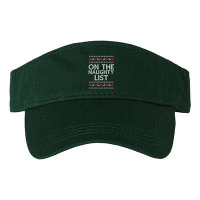 On The Naughty List Ugly Christmas Valucap Bio-Washed Visor