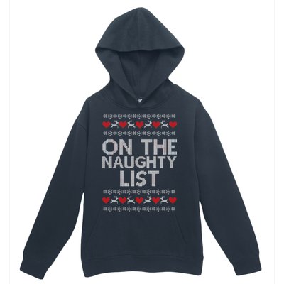 On The Naughty List Ugly Christmas Urban Pullover Hoodie