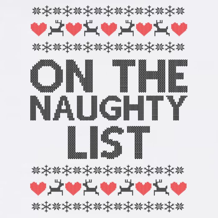On The Naughty List Ugly Christmas Garment-Dyed Sweatshirt