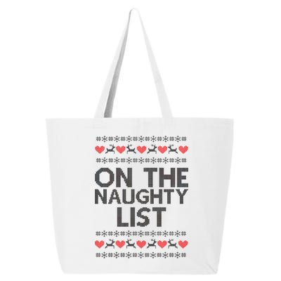 On The Naughty List Ugly Christmas 25L Jumbo Tote