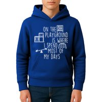 On The Playground Is Where I Spend Most Of My Days Kids Hoodie