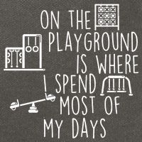 On The Playground Is Where I Spend Most Of My Days Cotton Canvas Backpack