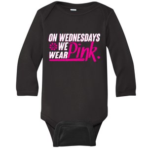 On Wednesday We Wear Pink Baby Long Sleeve Bodysuit