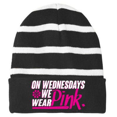 On Wednesday We Wear Pink Striped Beanie with Solid Band