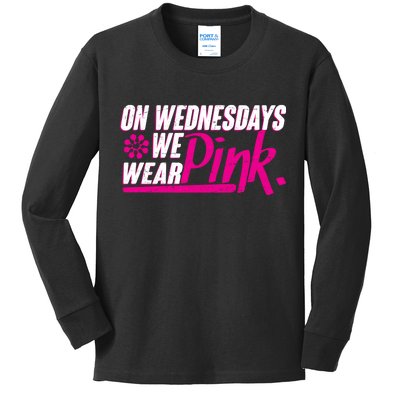 On Wednesday We Wear Pink Kids Long Sleeve Shirt