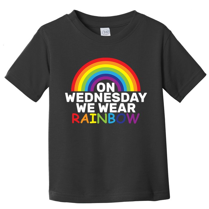 On Wednesday We Wear Rainbow Toddler T-Shirt