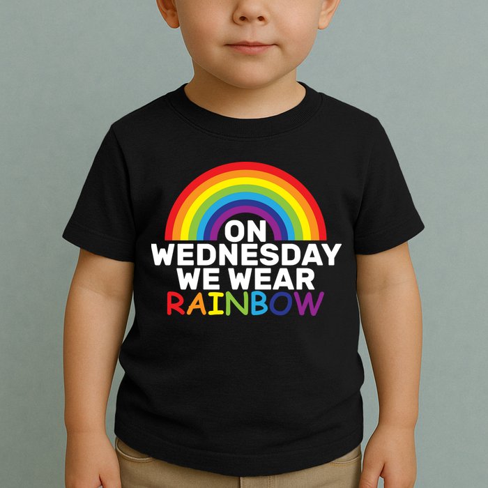 On Wednesday We Wear Rainbow Toddler T-Shirt