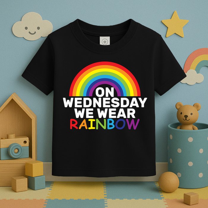 On Wednesday We Wear Rainbow Toddler T-Shirt
