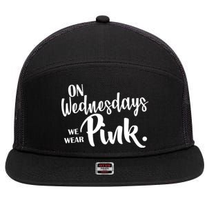 On Wednesdays We Wear Pink 7 Panel Mesh Trucker Snapback Hat