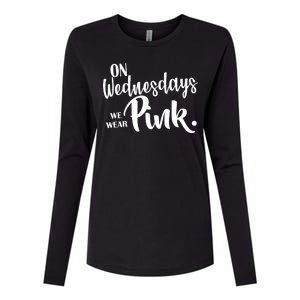 On Wednesdays We Wear Pink Womens Cotton Relaxed Long Sleeve T-Shirt