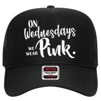 On Wednesdays We Wear Pink High Crown Mesh Back Trucker Hat