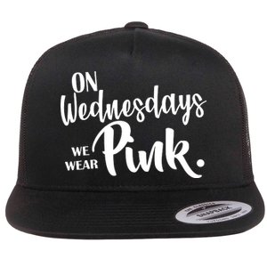 On Wednesdays We Wear Pink Flat Bill Trucker Hat