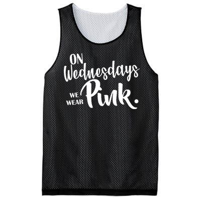 On Wednesdays We Wear Pink Mesh Reversible Basketball Jersey Tank