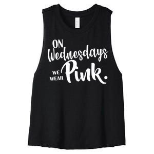 On Wednesdays We Wear Pink Women's Racerback Cropped Tank