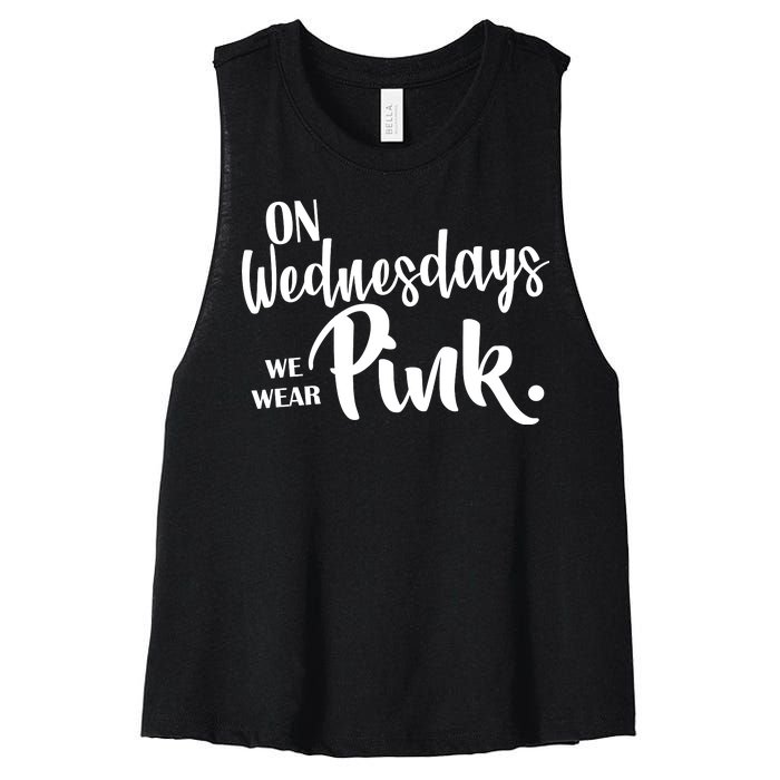 On Wednesdays We Wear Pink Women's Racerback Cropped Tank