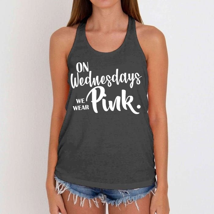 On Wednesdays We Wear Pink Women's Knotted Racerback Tank