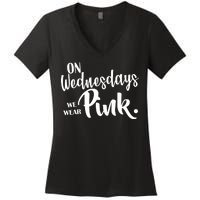 On Wednesdays We Wear Pink Women's V-Neck T-Shirt