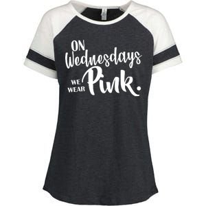 On Wednesdays We Wear Pink Enza Ladies Jersey Colorblock Tee