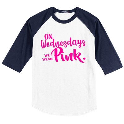 On Wednesdays We Wear Pink Baseball Sleeve Shirt