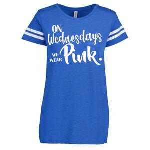 On Wednesdays We Wear Pink Enza Ladies Jersey Football T-Shirt