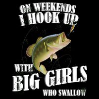 On Weekends I Hook Up With Big Girls Who Swallow Flat Bill Trucker Hat
