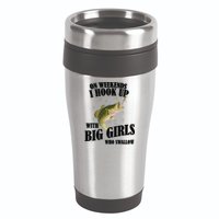 On Weekends I Hook Up With Big Girls Who Swallow 16oz Travel Tumbler