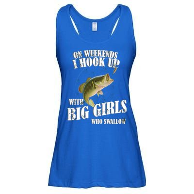 On Weekends I Hook Up With Big Girls Who Swallow Ladies Essential Flowy Tank