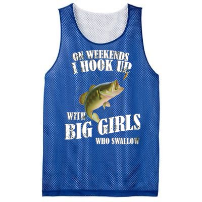 On Weekends I Hook Up With Big Girls Who Swallow Mesh Reversible Basketball Jersey Tank