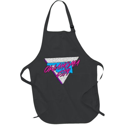 Oklahoma Neon 80s Retro Oklahoma City Full-Length Apron With Pockets