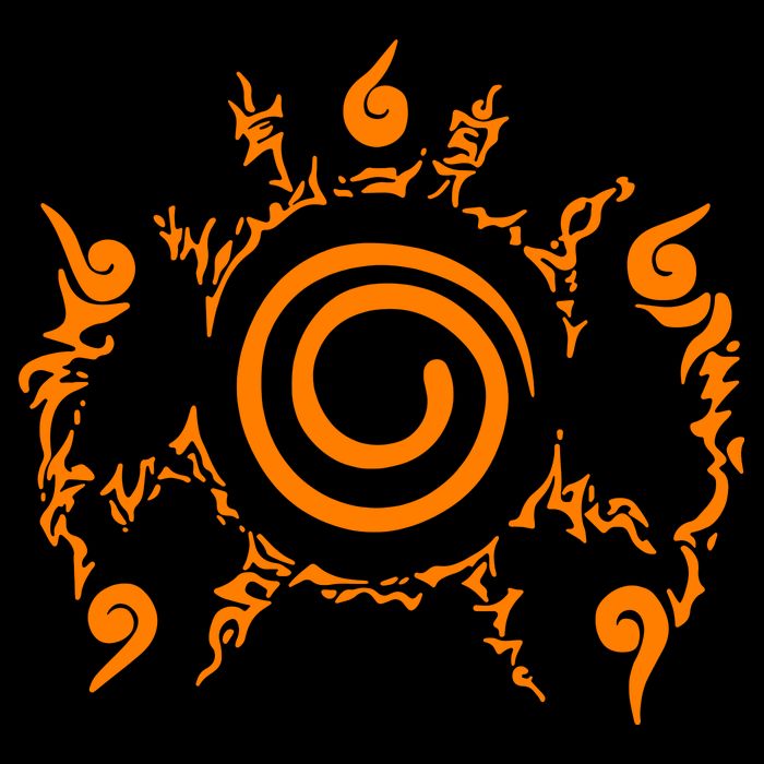 Orange Nine 9 Tail Kurama Seal 16 in Basic Backpack