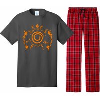 Orange Nine 9 Tail Kurama Seal Pajama Set