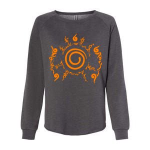 Orange Nine 9 Tail Kurama Seal Womens California Wash Sweatshirt