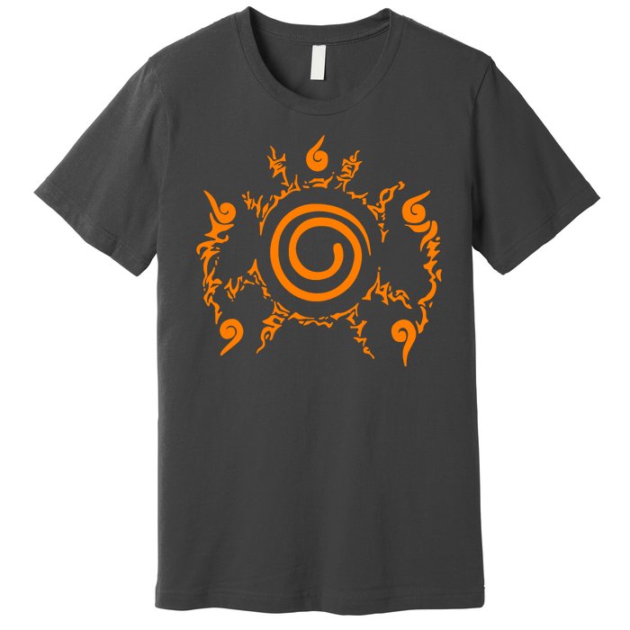 Orange Nine 9 Tail Kurama Seal Premium T-Shirt