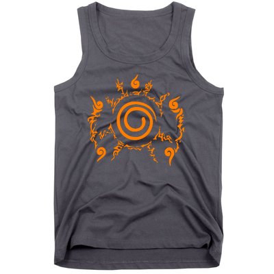 Orange Nine 9 Tail Kurama Seal Tank Top