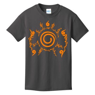 Orange Nine 9 Tail Kurama Seal Kids T-Shirt