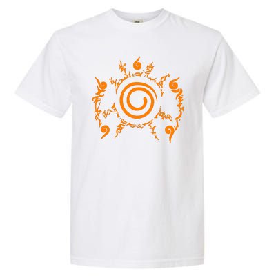 Orange Nine 9 Tail Kurama Seal Garment-Dyed Heavyweight T-Shirt