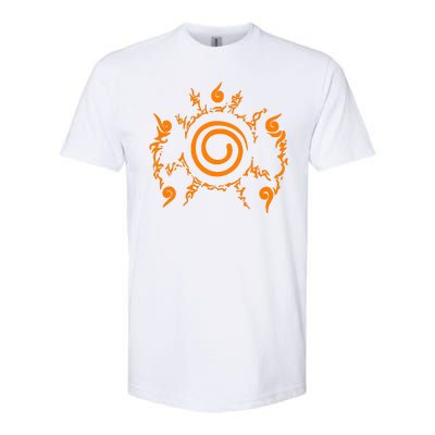 Orange Nine 9 Tail Kurama Seal Softstyle CVC T-Shirt