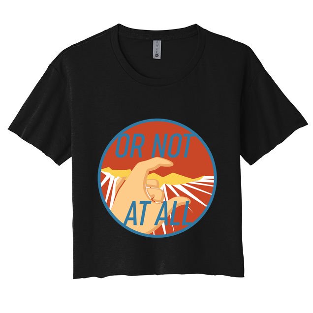 Or Not At All Hand Emblem Crop Top