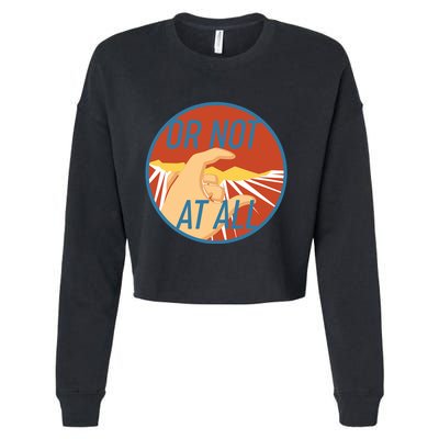 Or Not At All Hand Emblem Cropped Pullover Crew