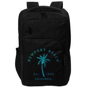 Original Newport Beach Ca Palm Tree Unique Novelty Art Great Gift Impact Tech Backpack