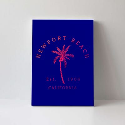 Original Newport Beach Ca Palm Tree Unique Novelty Art Great Gift Canvas