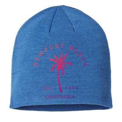 Original Newport Beach Ca Palm Tree Unique Novelty Art Great Gift Sustainable Beanie