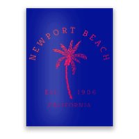 Original Newport Beach Ca Palm Tree Unique Novelty Art Great Gift Poster