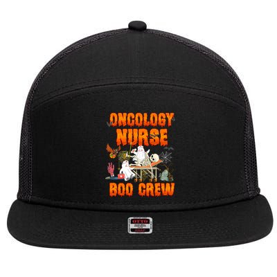 Oncology Nurse Boo Crew 7 Panel Mesh Trucker Snapback Hat