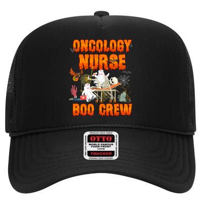 Oncology Nurse Boo Crew High Crown Mesh Back Trucker Hat