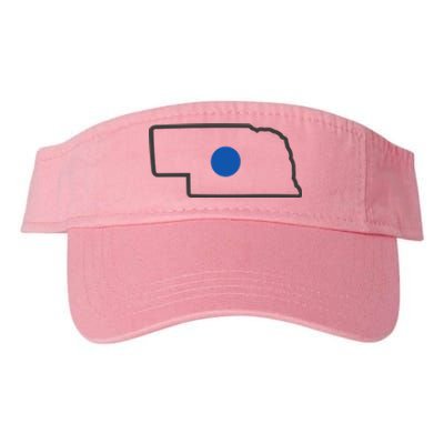 Omaha Nebraska Blue Dot Valucap Bio-Washed Visor