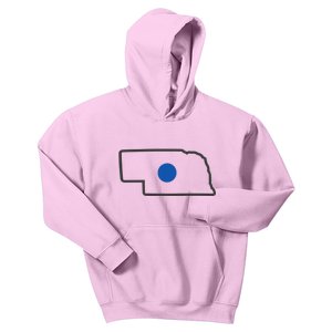 Omaha Nebraska Blue Dot Kids Hoodie